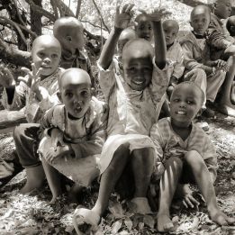 Children from the village. Photo Mats Hellmark